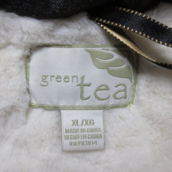 GREEN TEA womens PUFFER vest DETACHABLE HOOD thick SOFT warm FUR SIZE XL - Picture 7 of 14